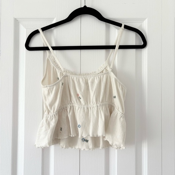 American Eagle Embroidered Floral Tank Top - Picture 2 of 3